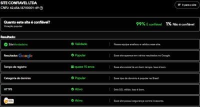 Site verificado e verdadeiro:s99com